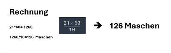 Maschenprobe Rechnung 