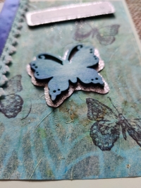 'Vielen Dank' -  Karte (blau) Schmetterling