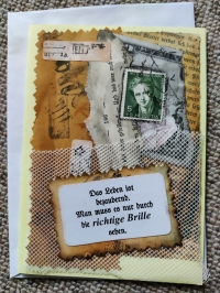 'Das Leben ist bezaubernd ...'  - Karte (Junk-Vintage)