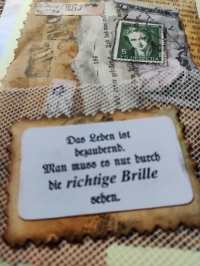 'Das Leben ist bezaubernd ...'  - Karte (Junk-Vintage)