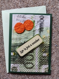 'Age is just a number'  - Karte (grün)