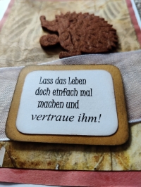 'Lass das Leben doch einfach mal machen ... ' -  Karte (Igel)