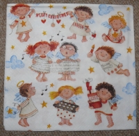 Servietten -  singende Engel  (ca. 33cm Papierserviette)