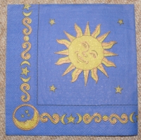 Servietten -  Stern und Sonne (blauer Hintergrund) (33cm Papierserviette)