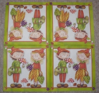 Servietten -  Herbstmännli  (33cm Papierserviette)