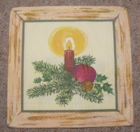 Servietten -  Kerzen in Tannenzweig (33cm Papierserviette)