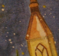 Servietten -  Weihnachtszeit bei der Kirche (33cm Papierserviette)