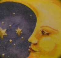 Servietten -  Mond mit kleinen Sternen  (33cm Papierserviette)