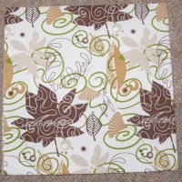 Servietten -  Blätter Muster / Braun - weiss (33cm Papierserviette)