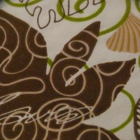 Servietten -  Blätter Muster / Braun - weiss (33cm Papierserviette)