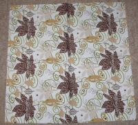 Servietten -  Blätter Muster / Braun - weiss (33cm Papierserviette)