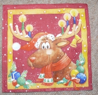 Servietten -  Renntier mit Kerzen  (33cm Papierserviette)