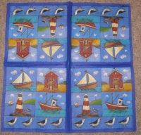 Servietten -  Leuchtturm - Schiff  (33cm Papierserviette)