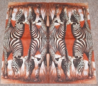 Servietten -  Zwei Zebra  (rötlich)   (33cm Papierserviette)