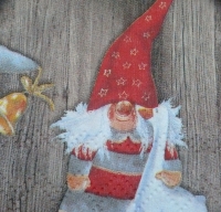 Servietten - rote Zwerge  (ca. 33cm Papierserviette)