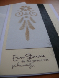 Trauer Karte - 'Eine Stimme, die .....'