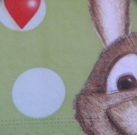 Servietten - Hase mit Herz  (ca. 33cm Papierserviette)