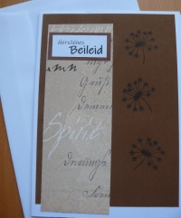 Trauer Karte - 'Herzliches Beileid' (braun - Spirit)