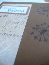 Trauer Karte - 'Herzliches Beileid' (braun - Spirit)