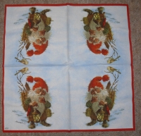 Servietten - Zwerg mit Laterne (ca. 33cm Papierserviette)