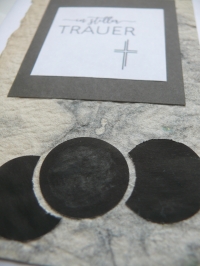 Trauer Karte 'In stiller Trauer' (grau-schwarz)