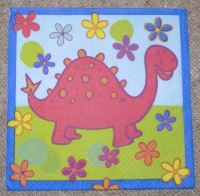 Servietten - Dinosaurier - kindlich (ca. 33cm Papierserviette)