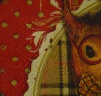 Servietten - Eichhörnchen mit Brille (ca. 33cm Papierserviette)