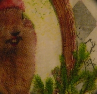 Servietten - Hase mit Mütze & Tasche (ca. 33cm Papierserviette)