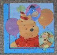 Servietten - Winnie the Pooh Ballon (ca. 33cm Papierserviette)