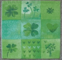 Servietten - Glücksklee  (ca. 33cm Papierserviette)