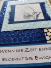 Trauer Karte 'Wenn die Zeit endet ... ' (blau-beige)