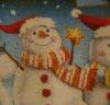 Servietten -  drei Schneemänner (ca. 33cm Papierserviette)