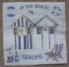 Servietten - Strandhaus in blau Ton (ca. 33cm Papierserviette)