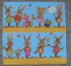 Servietten - 8 Hasen (ca. 6cm) (ca. 33cm Papierserviette)