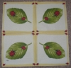 Servietten -  2 Marienkäfer auf Blatt  (33cm Papierserviette)