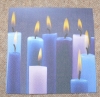 Servietten -  Kerzen in Blau  (33cm Papierserviette)