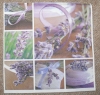 Servietten - Lavendel / Schleife (ca. 33cm Papierserviette)