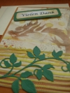 'Vielen Dank' -  Karte (braun-gelb-grün) - Drache