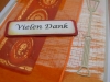 'Vielen Dank' -  Karte (orange-beige-rot)