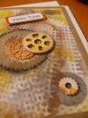 'Vielen Dank' -  Karte (beige - Zahnräder)