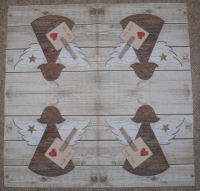 Servietten - Holz Engel  (ca. 33cm Papierserviette)
