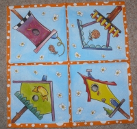 Servietten - Vogelhäuschen - vielseidig  (33cm Papierserviette)